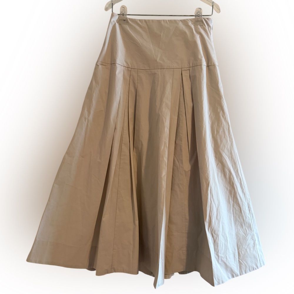 Babaton Artizia Chandelier Poplin High Rise Cotton Poplin Maxi Skirt Matte Pearl - Picture 7 of 15